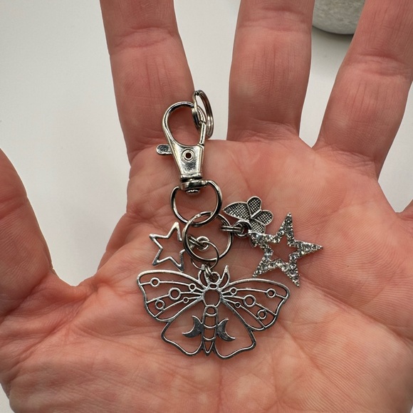 3/$20 Celestial Butterfly Star Charm Keychain - Picture 8 of 9